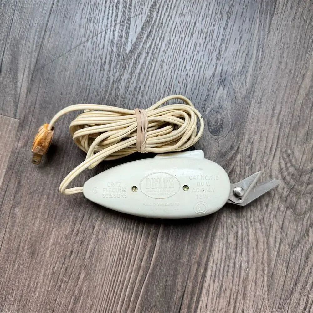 Vintage 1960s Dritz Electric Scissors Original Swiss Design WORKS